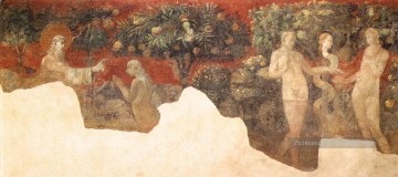  pêche - Création d’Eve et péché originel début de la Renaissance Paolo Uccello